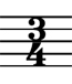 Three-four time signature