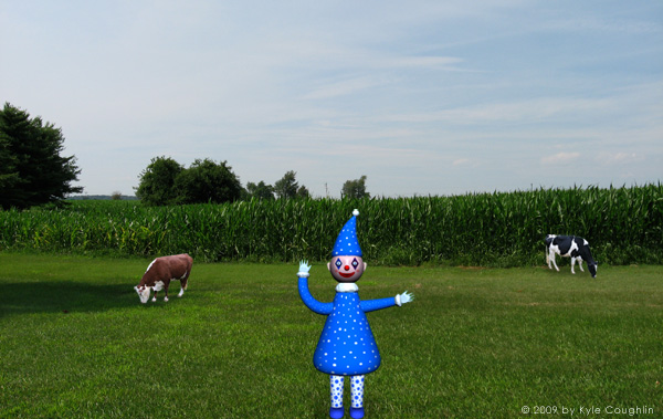 Flopsy the Whimsical Clown Visits a Farm