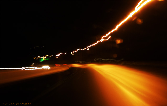 Travelling on the Highway at Night