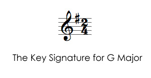Key signature for G Major